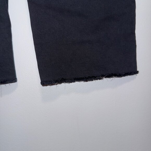 Chicos Womens High Rise Straight Leg Crop Jeans Size 10 Black Denim - Picture 7 of 7